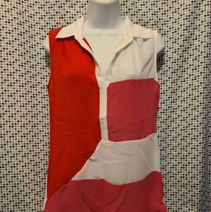 NWT bebe Colorblocked Sleeveless Tunic Top Size Sm